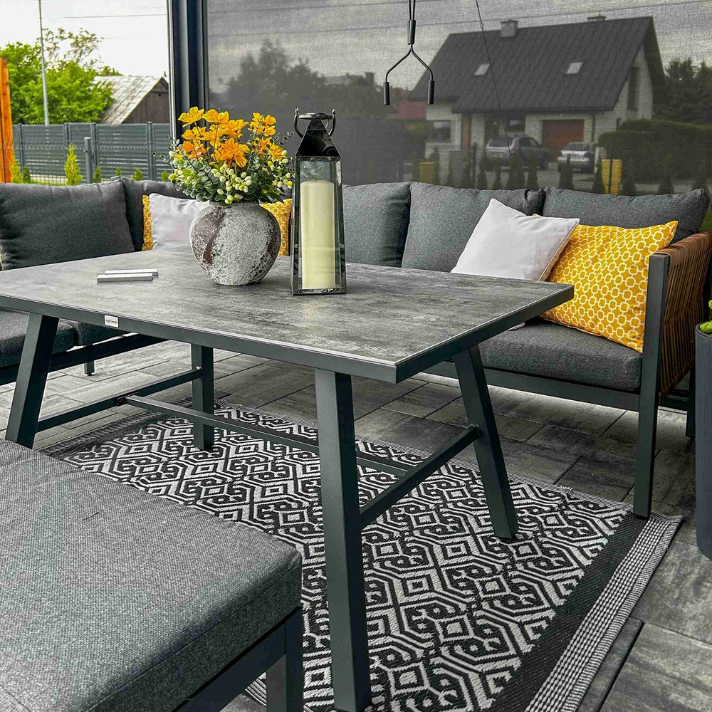Set da Giardino Texas Angolare 6 Posti – Grigio