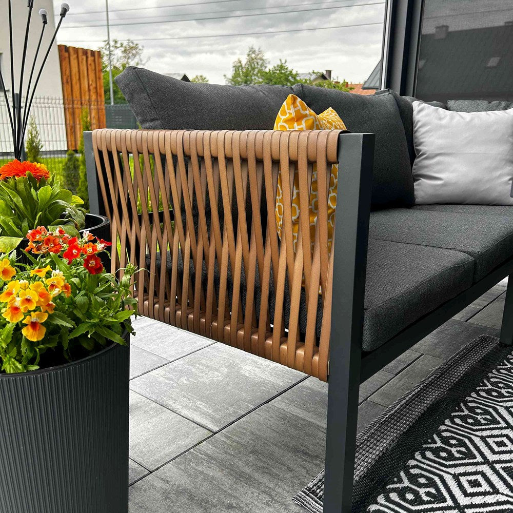Set da Giardino Texas Angolare 6 Posti – Grigio