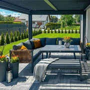 Set da Giardino Texas Angolare 6 Posti – Grigio